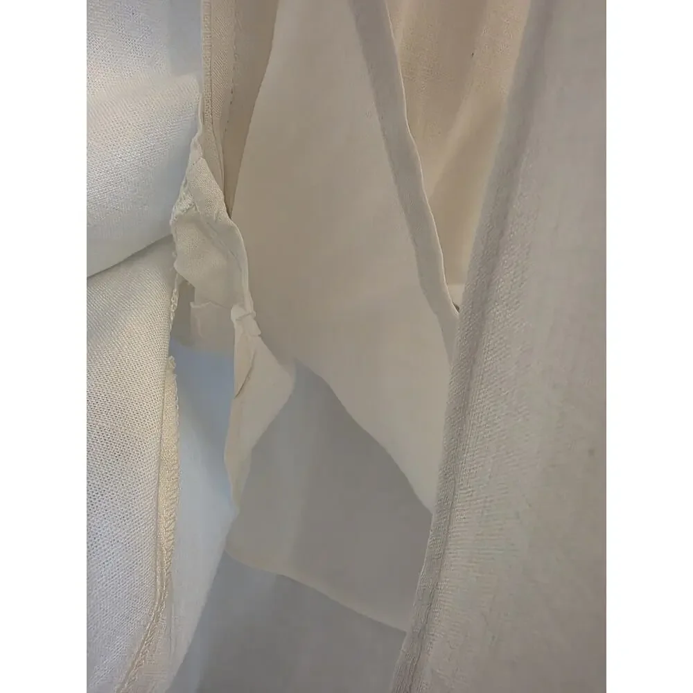 NWT L Ivory Midi Pencil Wrap Lined Skirt w/Side‎ Tie by Future Collective